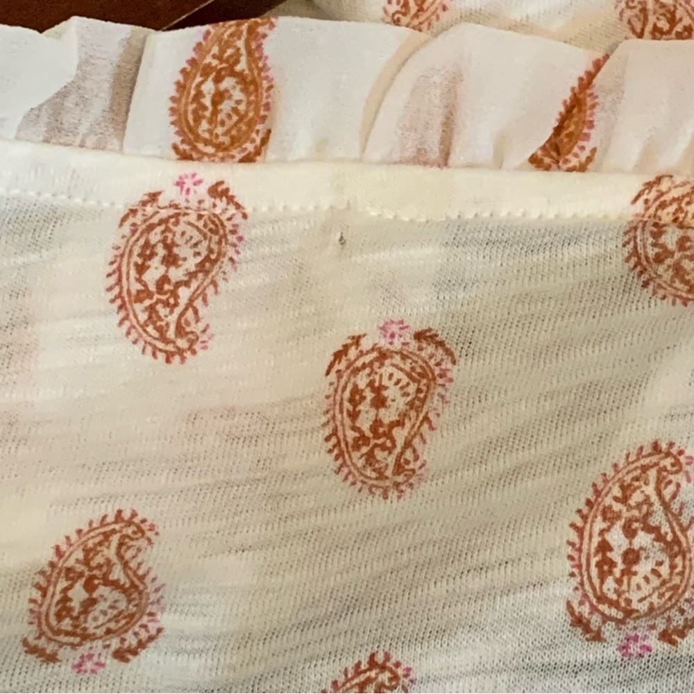 *NWT* Lucky Brand Paisley Boho Peasant Top - Picture 10 of 10